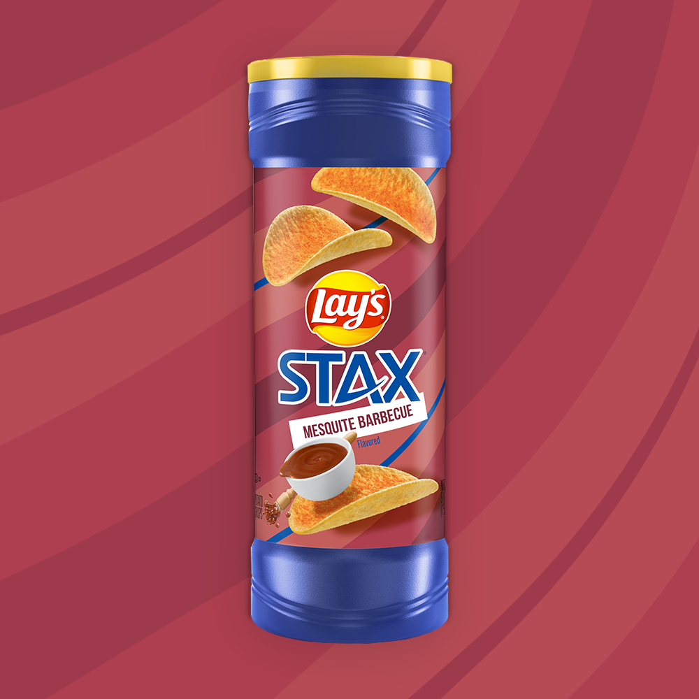 Papas fritas inglesas LAY'S® STAX® sabor BBQ al mezquite